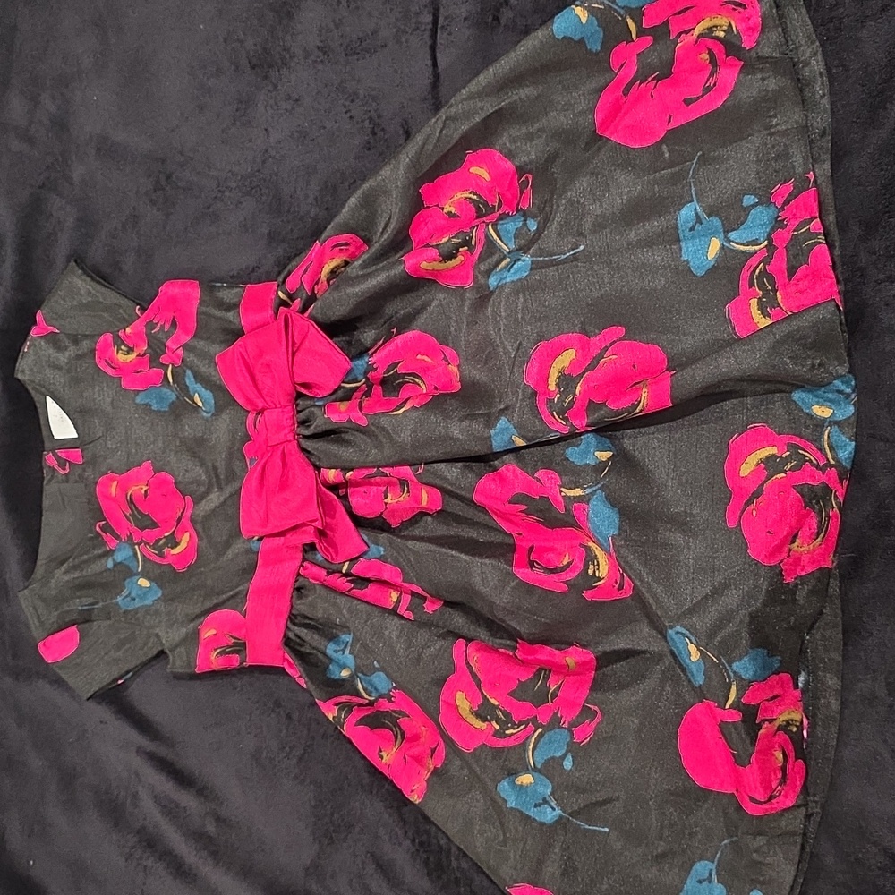 Gymboree Black Dress with Pink Accents Size: 6t